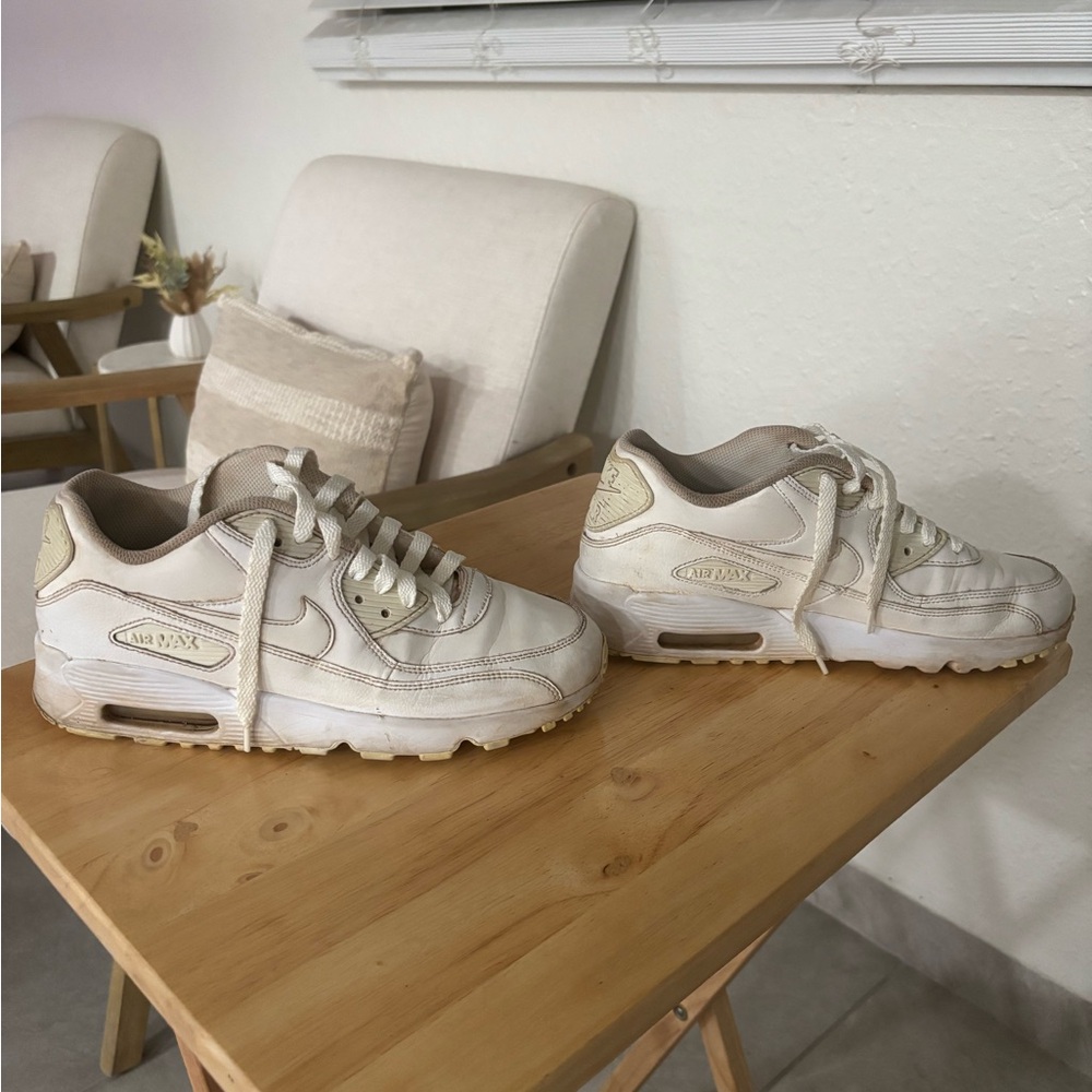 Nike Air Max Cream and Tan Sneakers